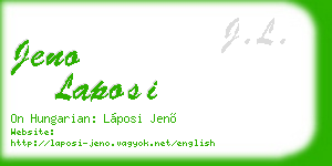 jeno laposi business card